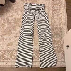 Edikted Blue and White Striped Wide Leg Pants